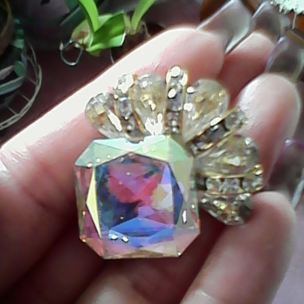 Crystals and Gold Clip ons-Shine Bright - Picture 7 of 8